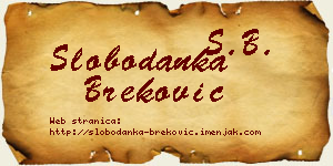 Slobodanka Breković vizit kartica